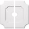 Ekena Millwork Locke Architectural Grade PVC Contemporary Ceiling Medallion, Two Piece, 20"OD x 3"ID x 12"C x 1"P CMP20LE2-03000 - alternate 1